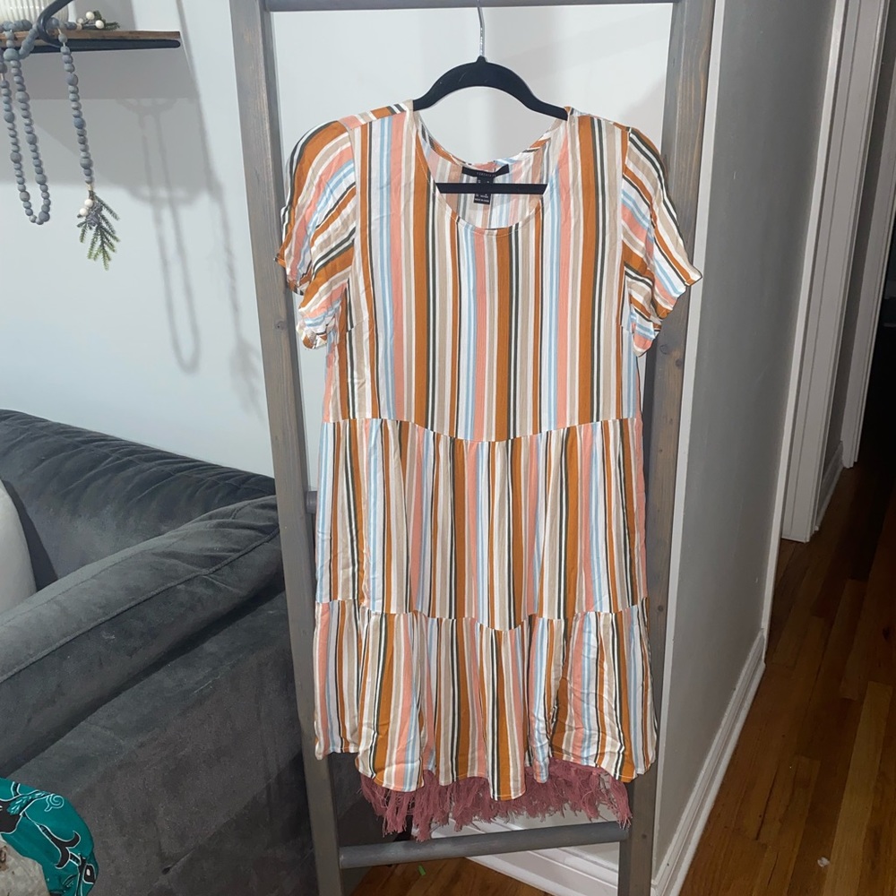 forever 21 striped dress size medium new with tags - Picture 3 of 7